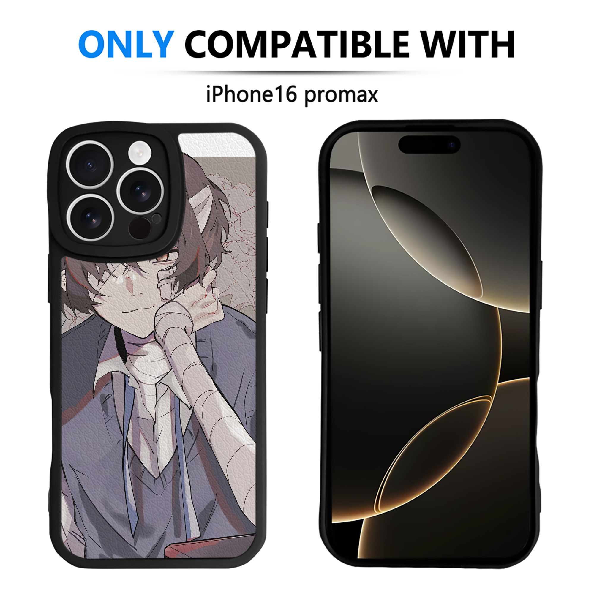 （画像用） 文豪ストレイドッグス Bungo Stray Dogs 【iPhone 16シリーズ対応】シリコンスマホケース（レザー調） 材質：シリコン
